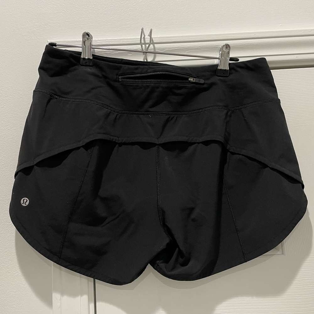 Lululemon speed up running shorts. Black. Size 8.